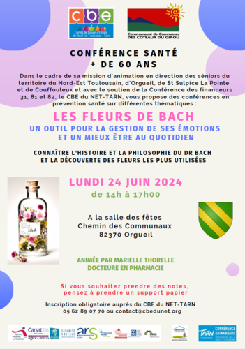 Conférence Santé Séniors Les Fleurs de Bach Image 1