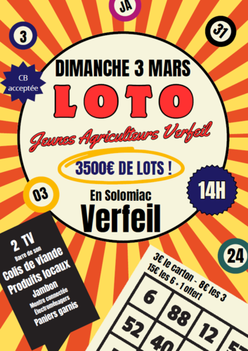 Loto jeunes agriculteurs de Verfeil Image 1