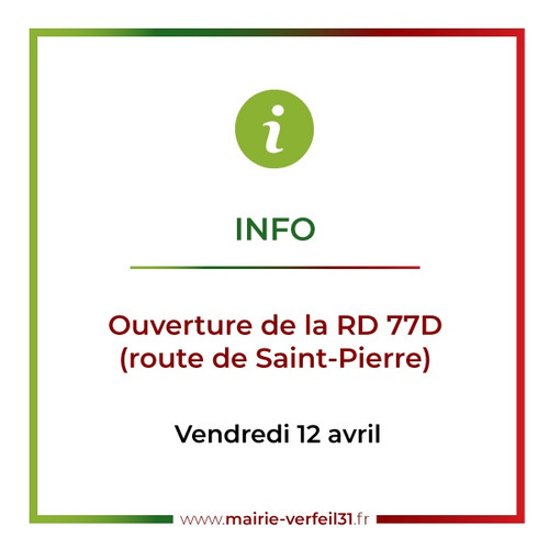 Ouverture de la RD77D